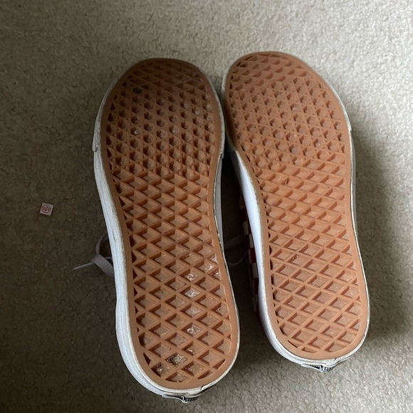 Red Checkered Old Skool Vans Shoes Size 8.5 W, 7 M - Picture 3 of 3